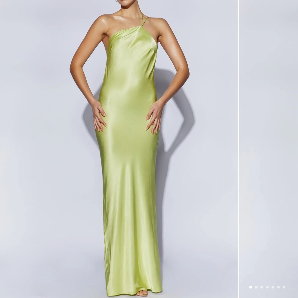 Meshki Neon green gown